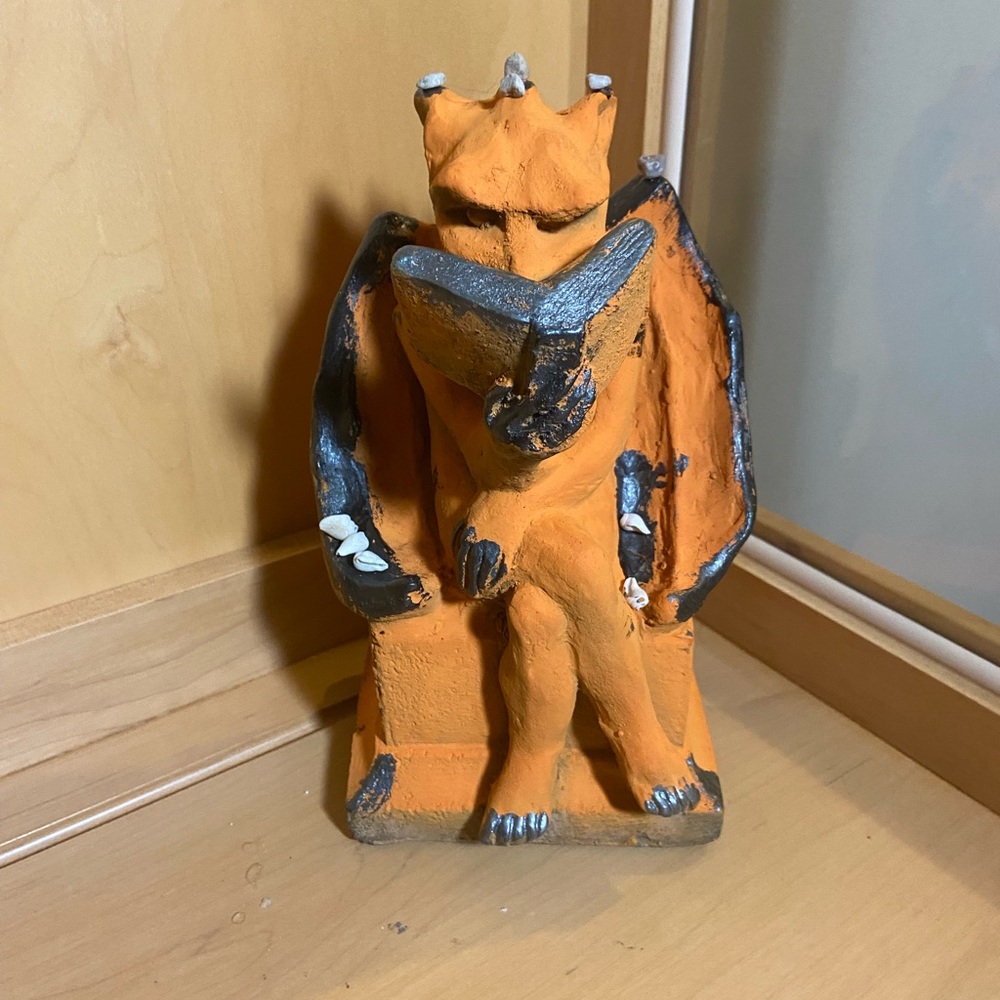Orange Gargoyle Figurine
